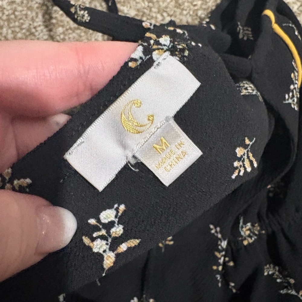 C brand Black Floral Jumpsuit - Picture 4 of 4